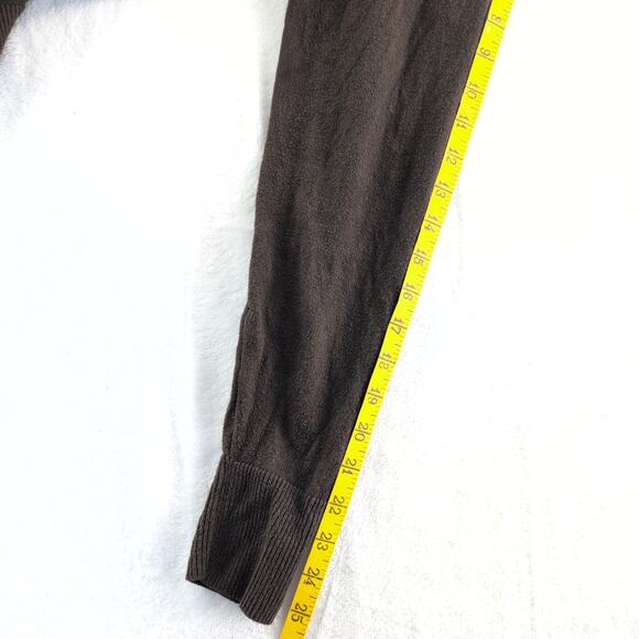 Eddie Bauer Cotton & Cashmere Button Down Sweater Men's Large Chocolate Brown - Picture 8 of 8